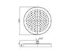 Scheme Ceiling mounted shower head Zucchetti Kos Shower plus Z94142 Minimalism / High-Tech