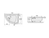 Scheme Corner bath  Prime Duscholux 2015 615.248000 Contemporary / Modern