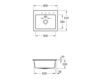Scheme Countertop wash basin SUBWAY 60 S Villeroy & Boch Kitchen 3309 01 JO Contemporary / Modern