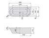 Scheme Bath tub Happy D. 6180 white Scheme Bath tub Happy D. Hoesch 2015 6180 Contemporary / Modern