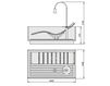 Scheme Hydromassage bathtub Lounge Hoesch 2015 3704** Contemporary / Modern