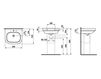 Scheme Wash basin with pedestal Laufen 2015 8.1068.4.000.104.1 8.1968.0.000.000.1  Contemporary / Modern