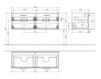 Scheme Wash basin cupboard CENTRAL LINE Villeroy & Boch CENTRAL LINE A288 Y2 Contemporary / Modern