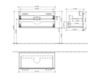 Scheme Wash basin cupboard CENTRAL LINE Villeroy & Boch CENTRAL LINE A273 Y2 Contemporary / Modern
