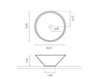 Scheme Countertop wash basin Cáceres The Bath Collection Porcelana 0015 Contemporary / Modern