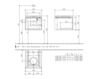 Scheme Wash basin cupboard LEGATO Villeroy & Boch Bathroom and Wellness B100 00 Contemporary / Modern
