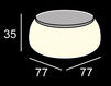 Scheme Coffee table T BALL Plust LIGHTS 8248 A4182+BLUE Minimalism / High-Tech
