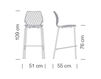 Scheme Bar stool Metalmobil Uni 2013 378 CR+WHITE Contemporary / Modern