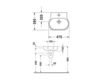 Scheme Wall mounted wash basin Duravit 2015 041947 00 00 Contemporary / Modern
