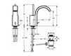 Scheme Wash basin mixer Jado Glance A5330AA Minimalism / High-Tech