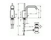 Scheme Wash basin mixer Jado Glance A5333AA Minimalism / High-Tech