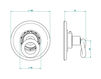 Scheme Thermostatic mixer THG COLLECTION "O" G4P.15EN16EM Contemporary / Modern