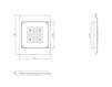 Scheme Ceiling mounted shower head Geda Macò 7MACOPN_IXS Minimalism / High-Tech