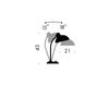 Scheme Table lamp KAISER idell Fritz Hansen A/S 2016 6556-T Contemporary / Modern
