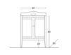 Scheme Wash basin cupboard Taylor 5 Gaia Classic BAtaylor5LC Art Deco / Art Nouveau