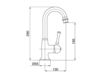 Scheme Wash basin mixer Gaia 2017 RB6419 Art Deco / Art Nouveau
