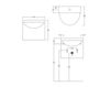 Scheme Wall mounted wash basin Art Ceram 2017 WLL001 Contemporary / Modern