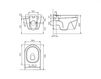 Scheme Wall mounted toilet Palazzani Ceramica-novita C16601 Contemporary / Modern