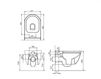 Scheme Wall mounted toilet Palazzani Ceramica-novita C08602 Contemporary / Modern