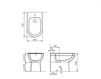 Scheme Floor mounted bidet Palazzani Ceramica-novita C08401 Contemporary / Modern