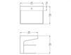 Scheme Wall mounted wash basin Palazzani Plavis H52302 Contemporary / Modern
