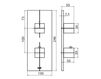 Scheme Thermostatic mixer Graff AQUA-SENSE 5121700 Minimalism / High-Tech