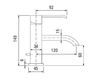 Scheme Wash basin mixer Graff QUBIC 2386100 Minimalism / High-Tech