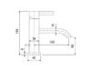 Scheme Wash basin mixer Graff QUBIC TRE 2389200 Minimalism / High-Tech