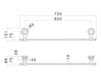 Scheme Towel holder Newform DELUXE PRESTIGE 68329 Contemporary / Modern