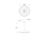 Scheme Ceiling mounted shower head FIR Dynamica Showers 88.4928.2.10.00