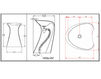 Scheme Floor mounted wash basin Hidra Ceramica S.r.l. Miss MI 15 BIANCO/NERO Contemporary / Modern