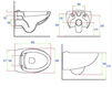 Scheme Wall mounted toilet Hidra Ceramica S.r.l. Tao TAW 10 Contemporary / Modern