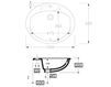 Scheme Countertop wash basin Hidra Ceramica S.r.l. Lavabi Incasso A 105 Contemporary / Modern