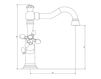 Scheme Wash basin mixer Eurodesign Bagno Crystal SMLV-CC-xx Classical / Historical 