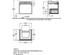 Scheme Wash basin cupboard Keramag Citterio 835160 Contemporary / Modern