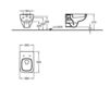 Scheme Wall mounted toilet Keramag Renova Nr. 1 202150 Contemporary / Modern