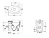 Scheme Floor mounted toilet Galassia Midas 9909PT Contemporary / Modern