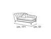 Scheme Couch Dafne IL453 933 white Scheme Couch Dafne Artis Divani Time To Design IL453 933 Contemporary / Modern
