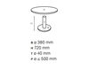 Scheme Table base Forti Giorgio 2014 360/1 Contemporary / Modern