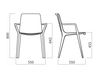 Scheme Armchair Infiniti Design Indoor SEAME 4 LEGS WITH ARMS Contemporary / Modern