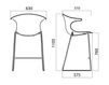 Scheme Bar stool Infiniti Design Indoor LOOP BAR STOOL Contemporary / Modern