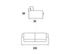 Scheme Sofa Citterio Meda Sofa OLIVER 182CB 5 Contemporary / Modern