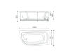Scheme Hydromassage bathtub Linea Linea 180/80-90 D3S00V1 white Scheme Hydromassage bathtub Linea Glass 1989 S.r.l. 2015 Linea 180/80-90 D3S00V1 Contemporary / Modern