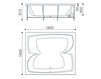 Scheme Hydromassage bathtub Linea Duo Glass 1989 S.r.l. 2015 CL000V1 ACCCL090C0000 Contemporary / Modern