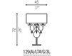 Scheme Table lamp Aiardini 2015 129/(A)LTE/3L Art Deco / Art Nouveau